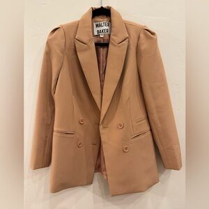 Walter Baker Women's Tan Double-Breasted Blazer